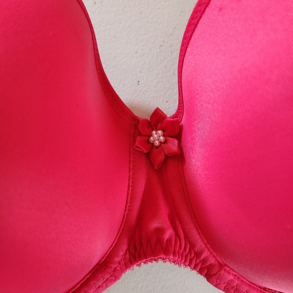Fit Fully Yours Gloria Smooth Lace T-Shirt Bra Rasberry Pink B1042 40C Underwire - Picture 3 of 11